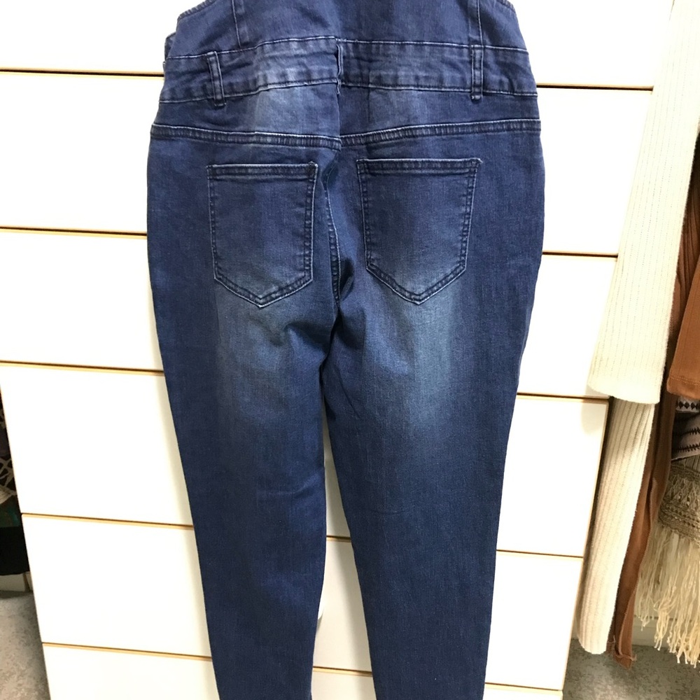 Women's Blue Denim Overalls. New, never worn - Picture 2 of 6